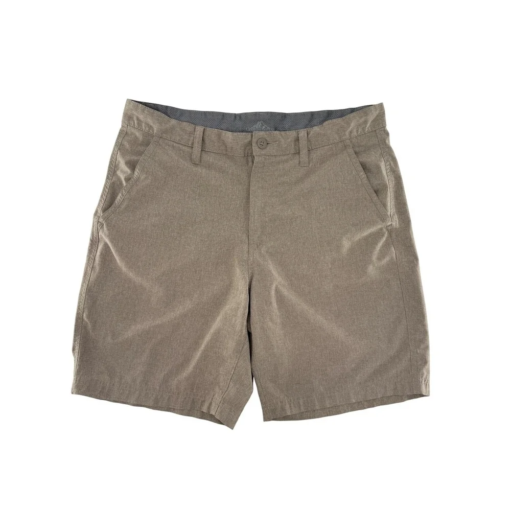 Croft‎ & Barrow Men's 34 Beige Hybrid Golf Shorts Comfort Waist Stretch Casual